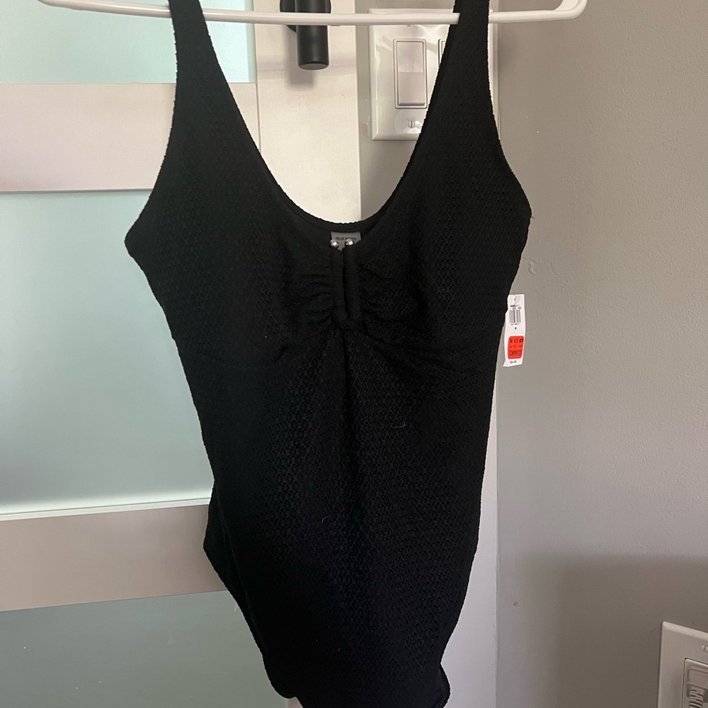Old Navy Black Textured Swimwear